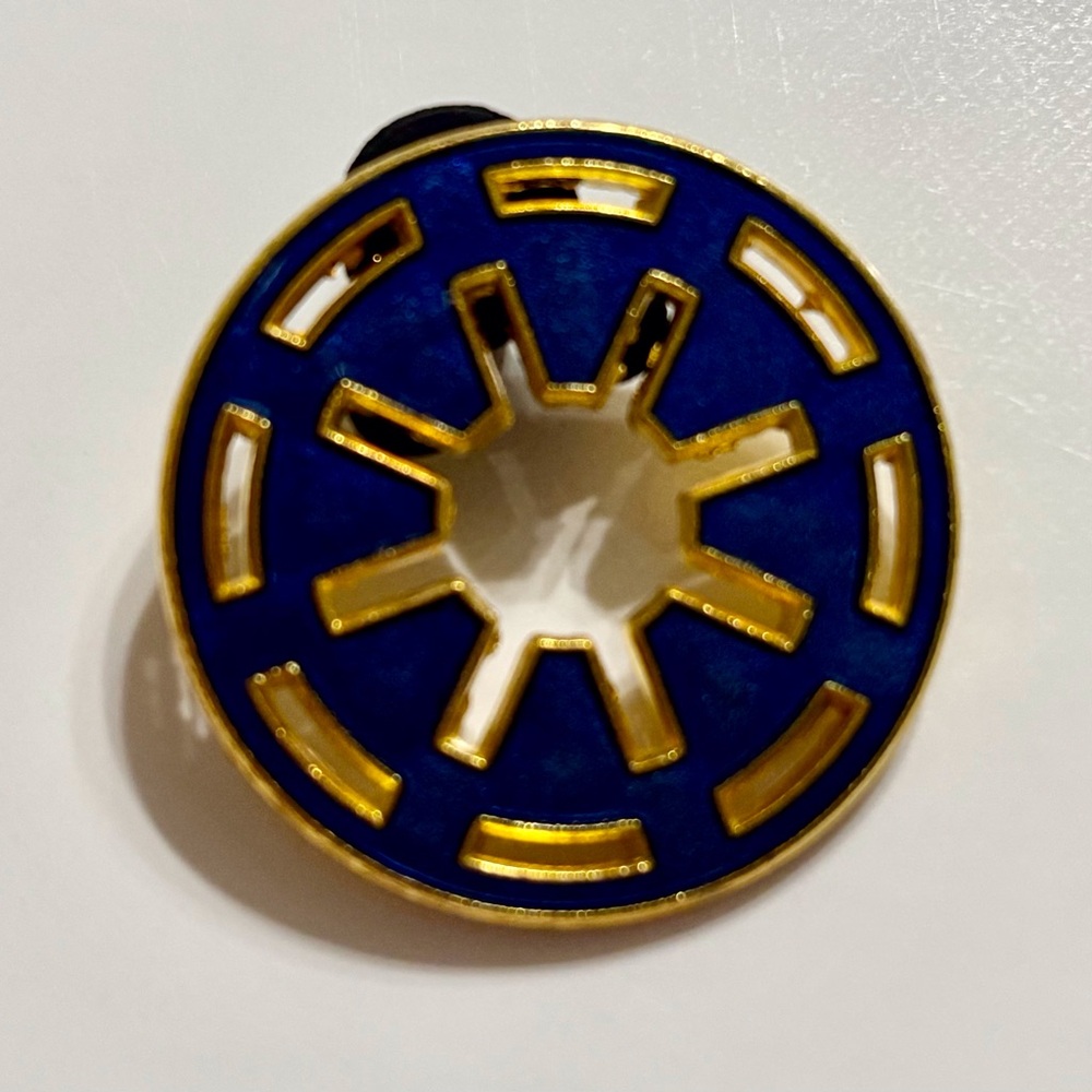 3/$25 Disney Star Wars Galactic Empire Republic Roundel Imperial Blue Crest Pin